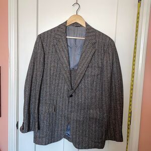 Men's Grey and Brown Tailored-jackets